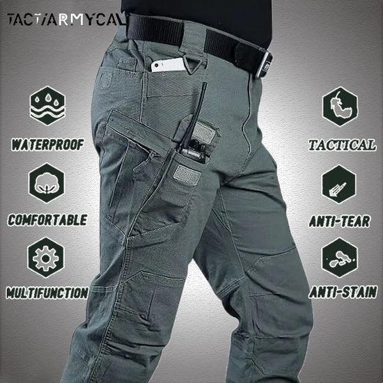 New Mens Tactical Pants Multiple Pocket Elasticity Military Urban Commuter Tacitcal Trousers Men Waterproof Cargo Pant 6XL - Swefashionstore