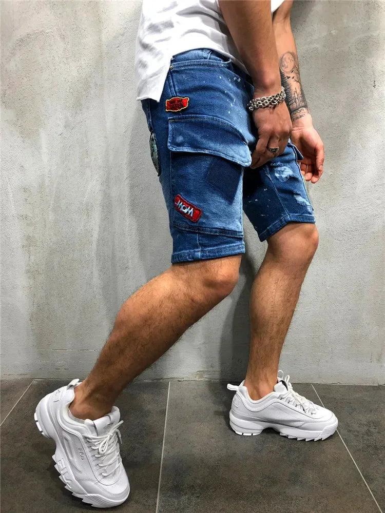 SOMMER Zerrissene Shorts Jeans Männer Hip-Hop DENIM Hosen