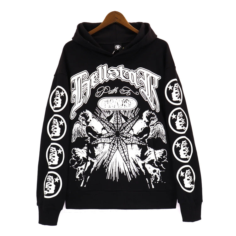 Harajuku Letter Print Loose Sweatshirt Hoodie, Long Sleeve, Pocket, Y2K Hip Hop Punk Style, Unisex Streetwear - Swefashionstore