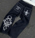 Retro Y2k Pants Hip Hop Skull Pattern Streetwear - Swefashionstore