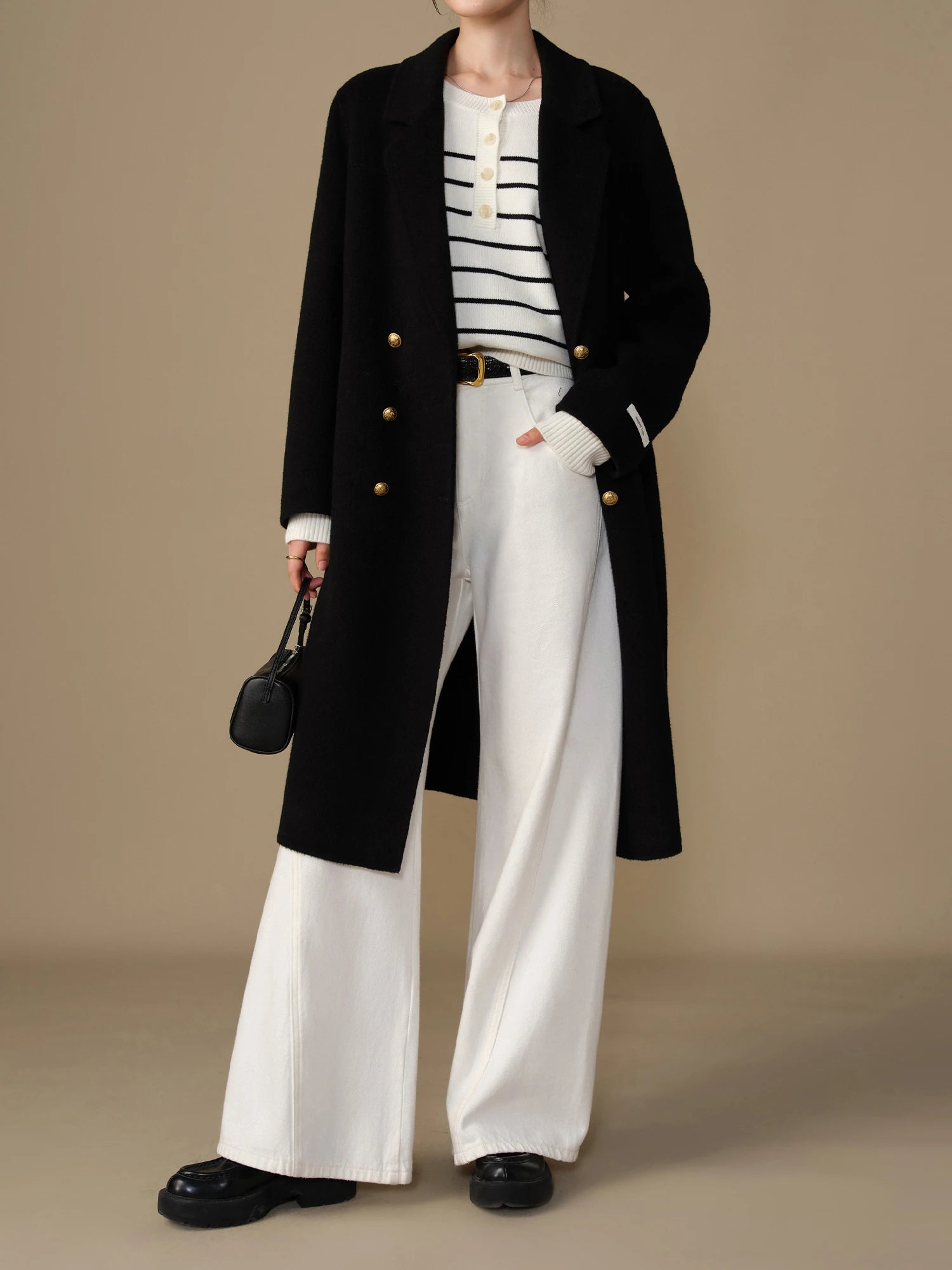 DUSHU 100% Wool Coat 2025 Winter Vintage Wool Coat - Swefashionstore