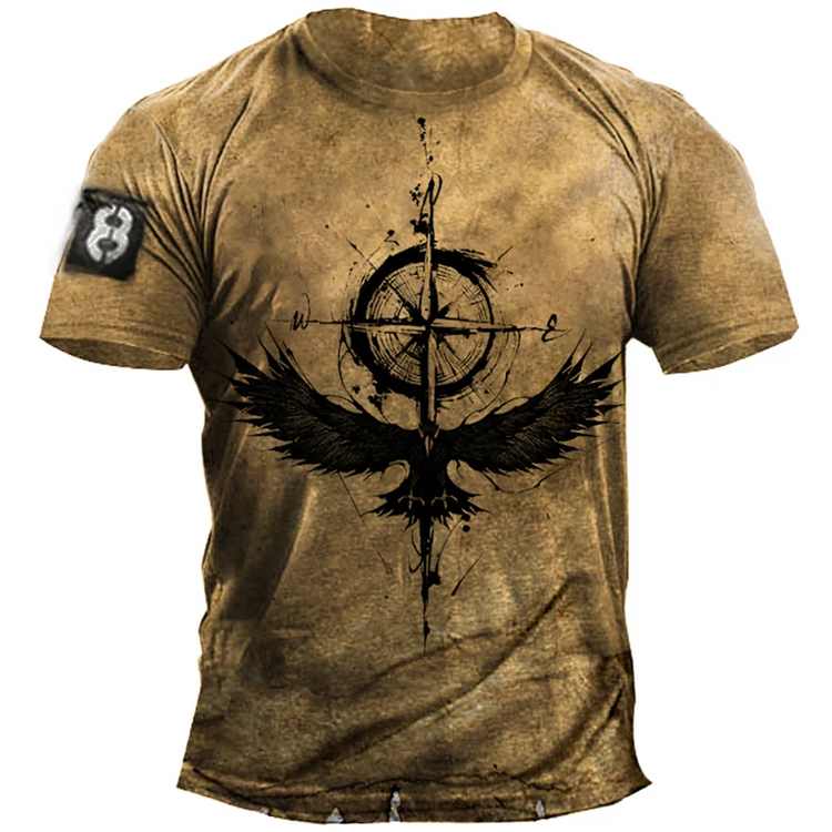 BESTSELLER Summer T-shirt Compass Printed - Swefashionstore
