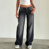 Women Y2K Wide Leg Denim Pants - Swefashionstore