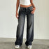 Women Y2K Wide Leg Denim Pants - Swefashionstore