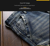 High Quality DENIM Jeans RETRO Straight Biker Design - Swefashionstore