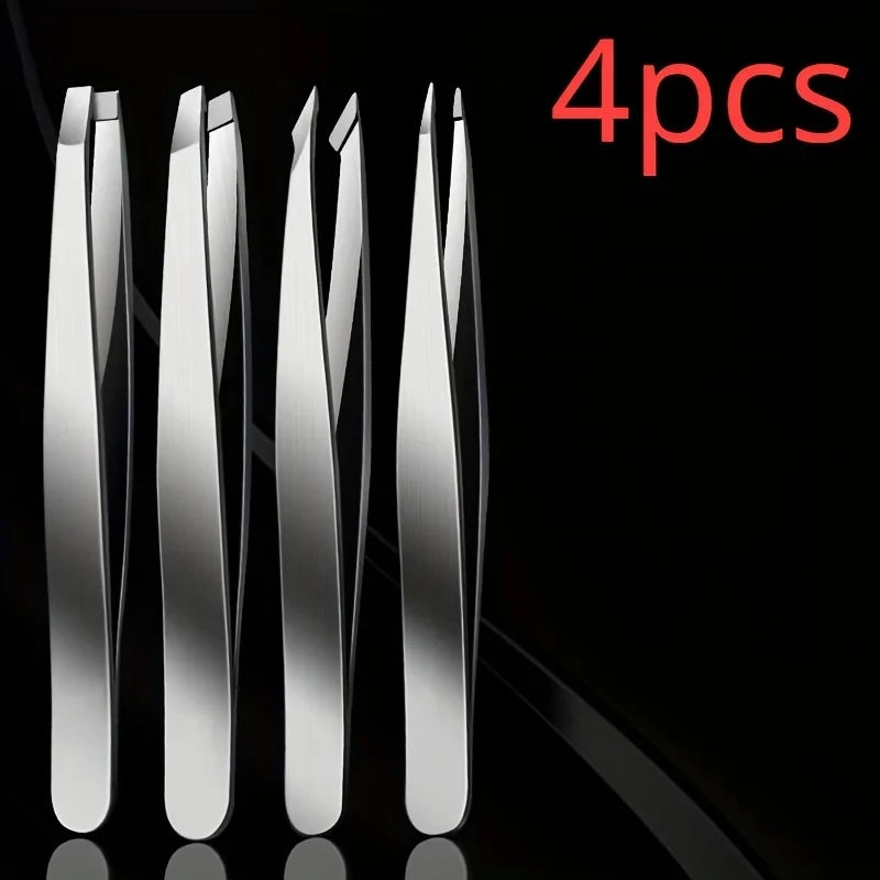 4 Piece Set Professional Tweezers