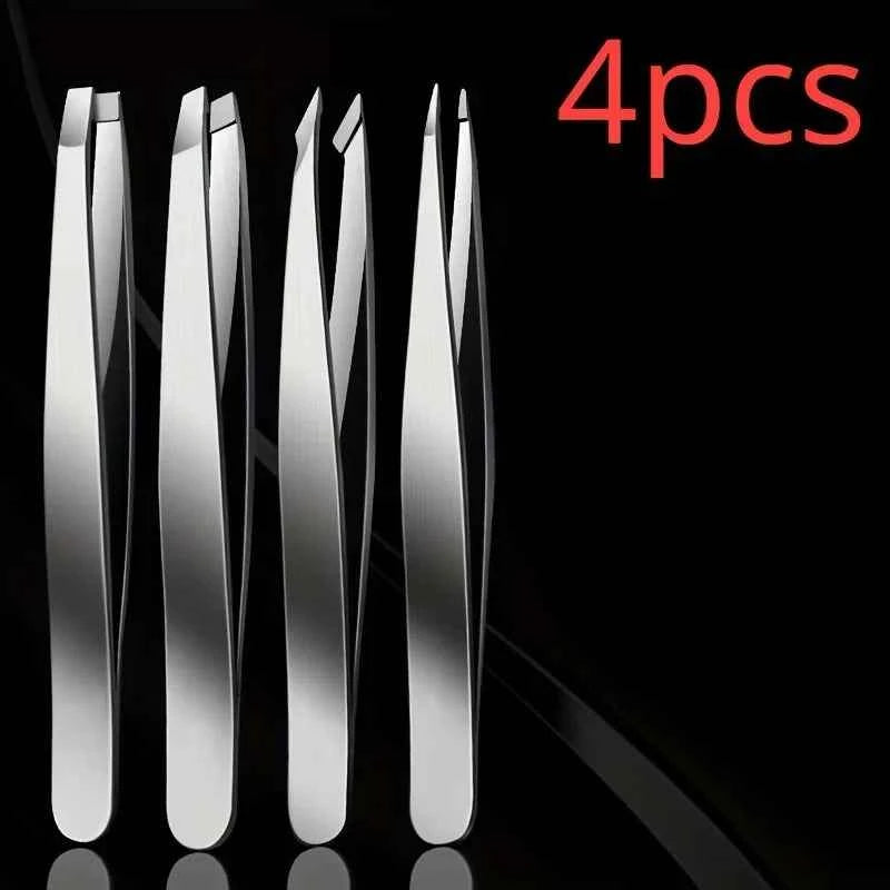 4Piece Professional Tweezers Set for Precision Grooming and Beauty Care - Swefashionstore