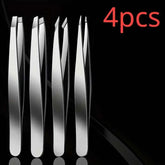 4Piece Professional Tweezers Set for Precision Grooming and Beauty Care - Swefashionstore