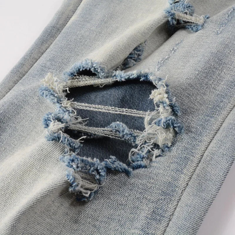 Trendyamiri European STYLE Jeans EINZIGARTIGES Design Slim Fit