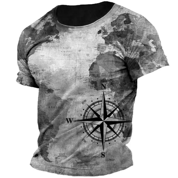 BESTSELLER Summer T-shirt Compass Printed - Swefashionstore