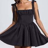 BOW-TIED Strap Dress SUMMER Fashion Short Dress - Swefashionstore