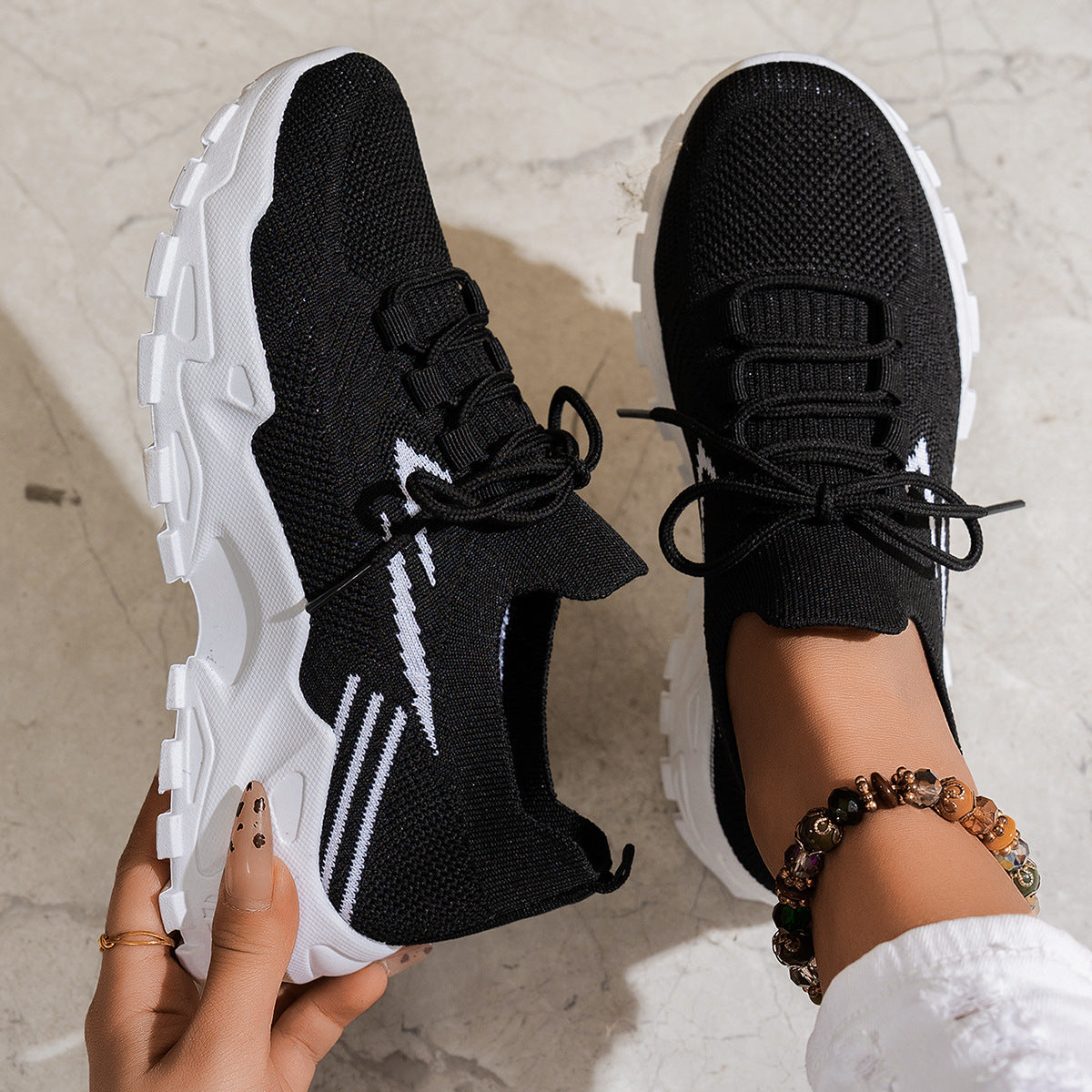 Lässige, stilvolle und leichte Sportschuhe mit weicher Sohle für Damen