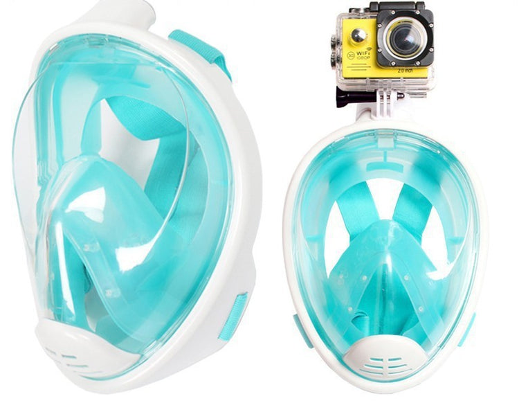 Anti Fog Snorkeling Full Face Mask Diving Goggles With Camera - Swefashionstore