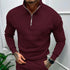 Solid Color Zipper Sweatshirt Men&