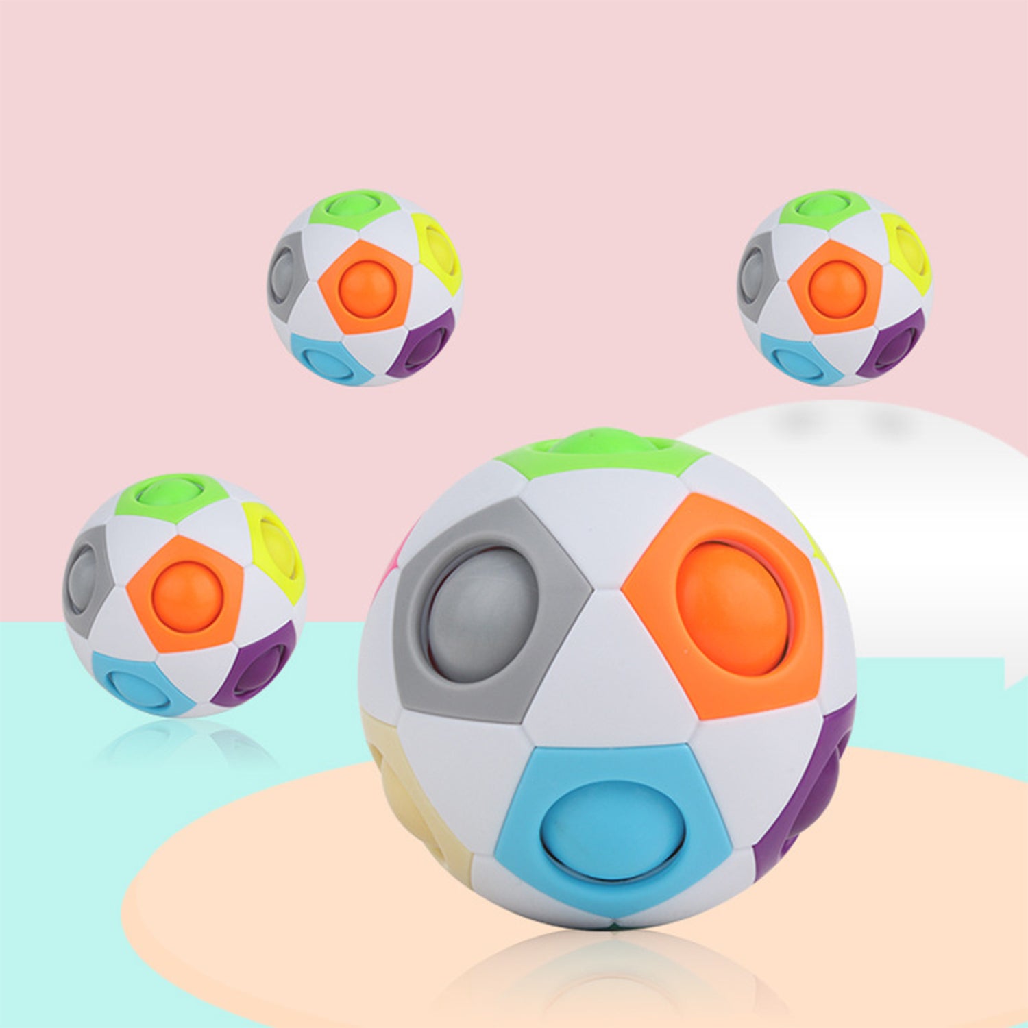 NEW High Elasticity And Fall Resistance PUZZLE Rainbow MAGIC CUBE TOYS - Swefashionstore