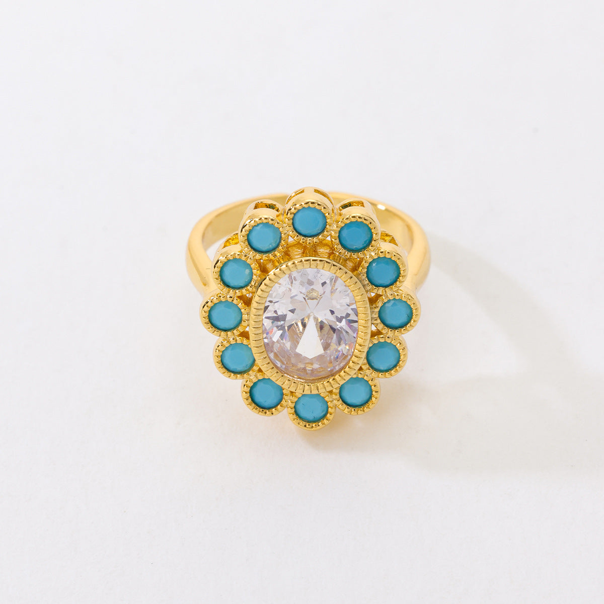 Retro Affordable Luxury Elegant Turquoise High-grade All-match Small Ring - Swefashionstore