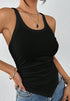SOLID Ruched Hanky Hem Tank TOP - Swefashionstore