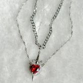 Heart And Sword Necklace Set - Swefashionstore
