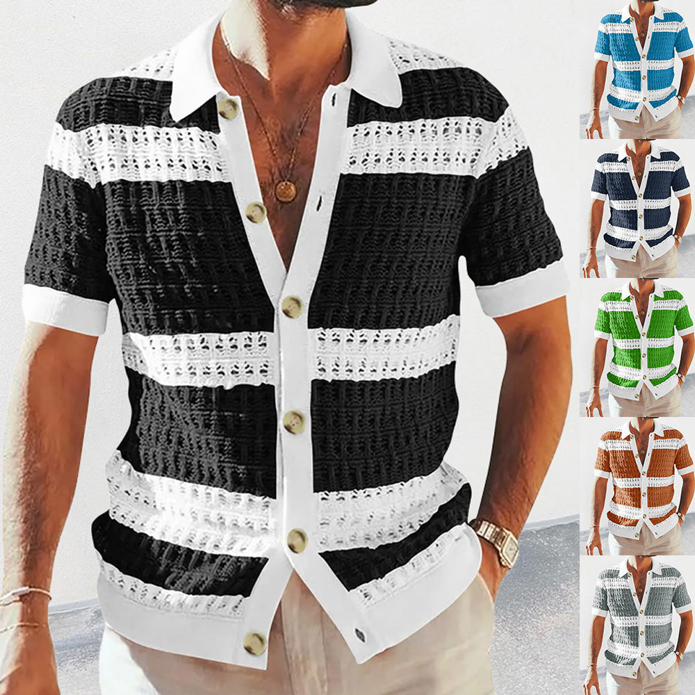 Summer Luxury Fashion New Knitted Shirt - Swefashionstore