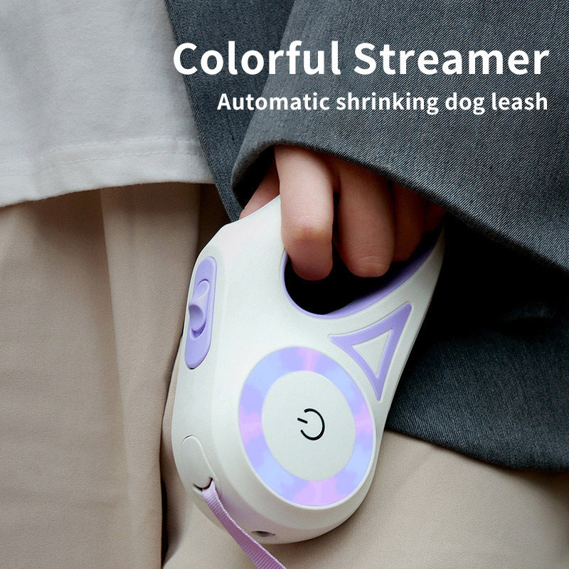 Automatic Retractable Leash Dog Collar Spotligh