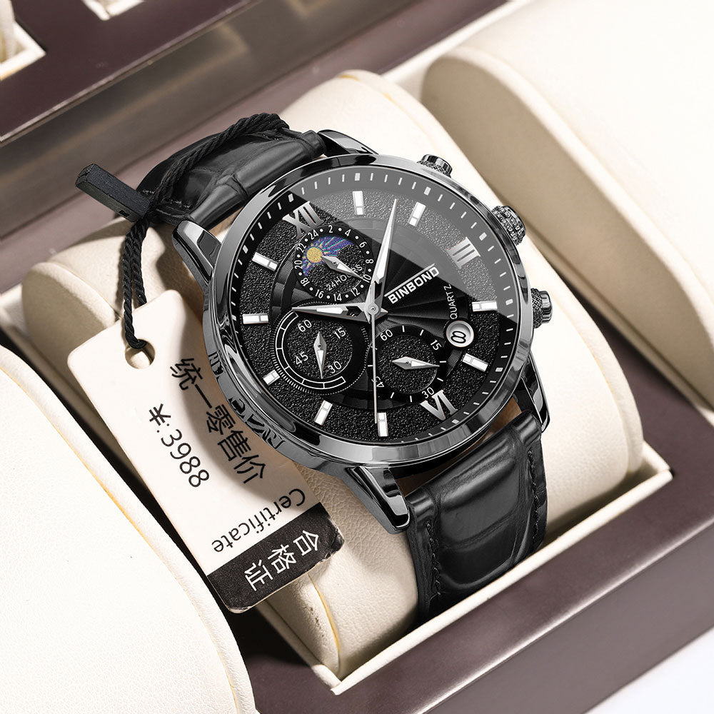 Simple Multifunctional Chronograph Waterproof Quartz Watch - Swefashionstore