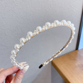 Sen Simple Pearl Thin Headband Hair Accessories Headband - Swefashionstore