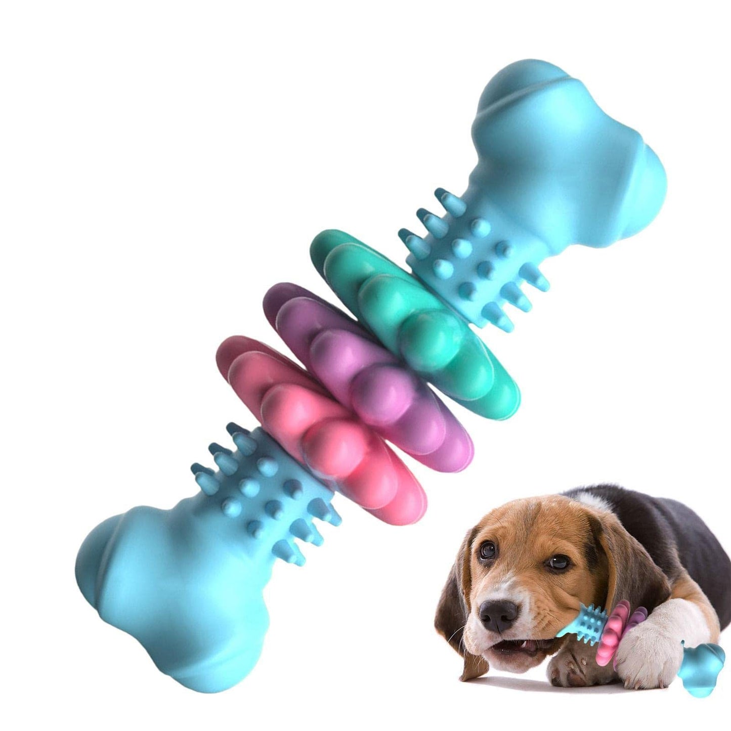 Dog Chew Toy Teeth Cleaning Indestructible TPR Bone