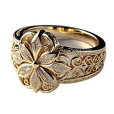 French Hollow Court Ring Small Flower Index Finger Ring Fashion Lady - Swefashionstore