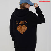 Women Hoodies King Queen Printed Sweatshirt Lovers - Swefashionstore