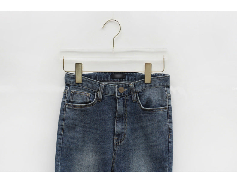 Temperament zerrissene Hose Bleistift Skinny Low-Waist Jeans