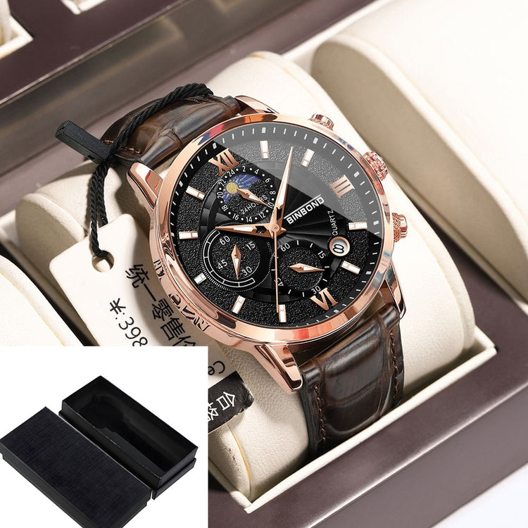 Simple Multifunctional Chronograph Waterproof Quartz Watch - Swefashionstore