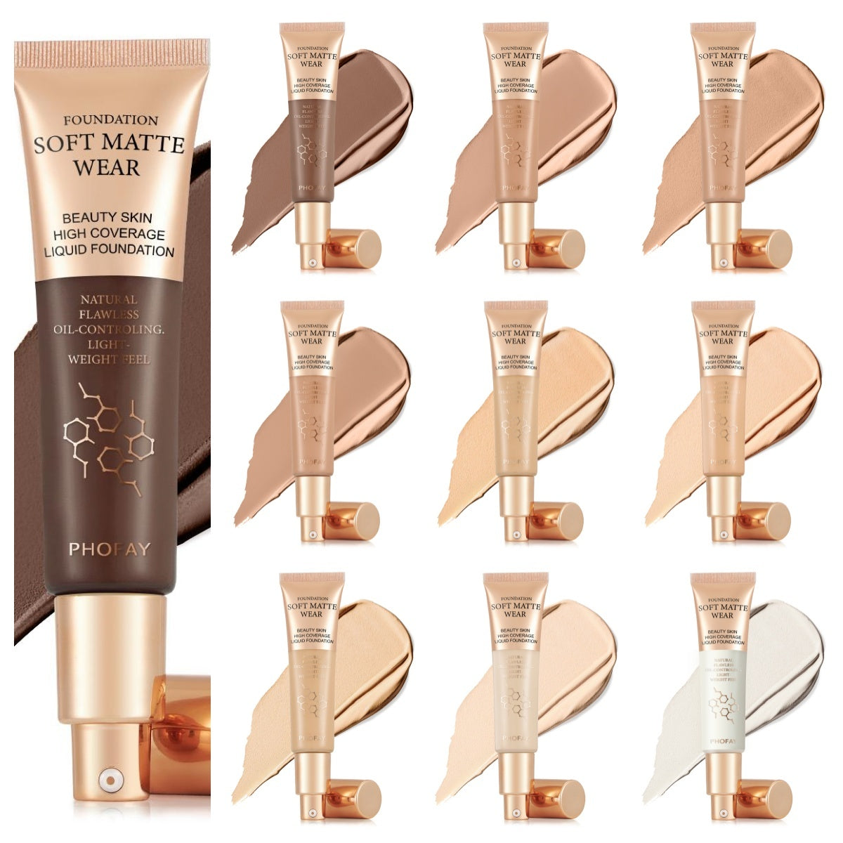 PHOFAY Full Coverage Foundation - Swefashionstore