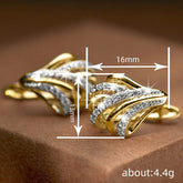 Elegant French Triangle Ginkgo Leaves Ear Clip - Swefashionstore