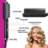 Hot Electric Hair Straightener And CurlingBrush - Swefashionstore