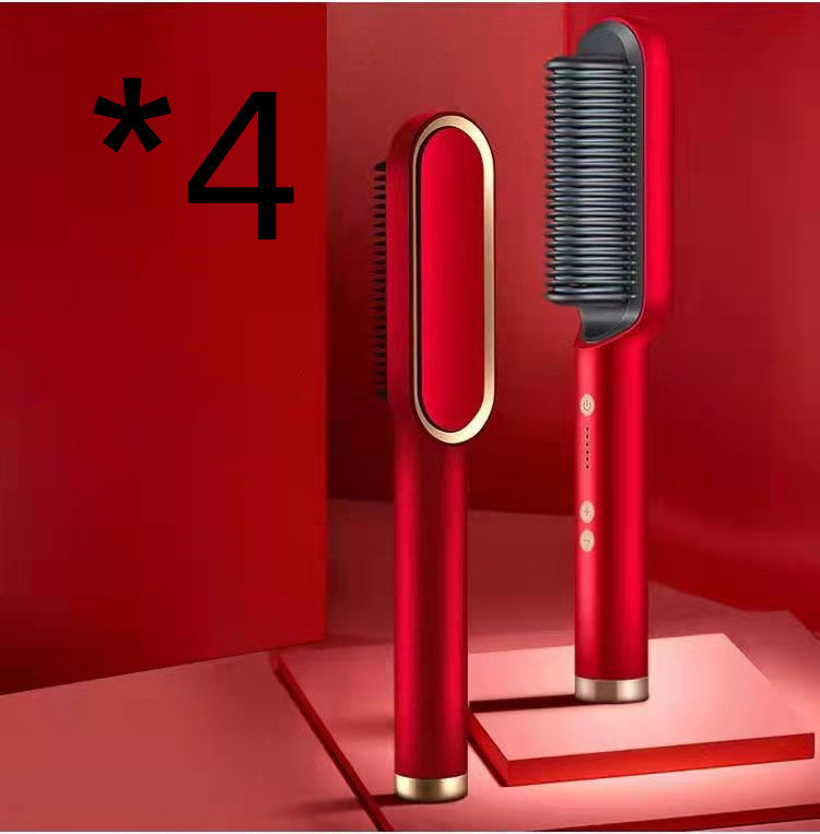 Hot Electric Hair Straightener And CurlingBrush