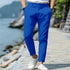 LINEN SUMMER Button Front Slant Pocket Straight-leg Trousers - Swefashionstore