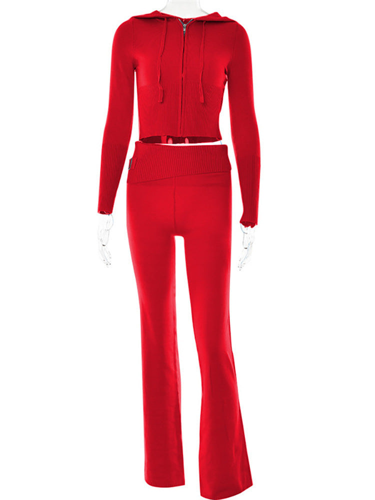 Hoodie Suit Women Long Pants Set - Swefashionstore