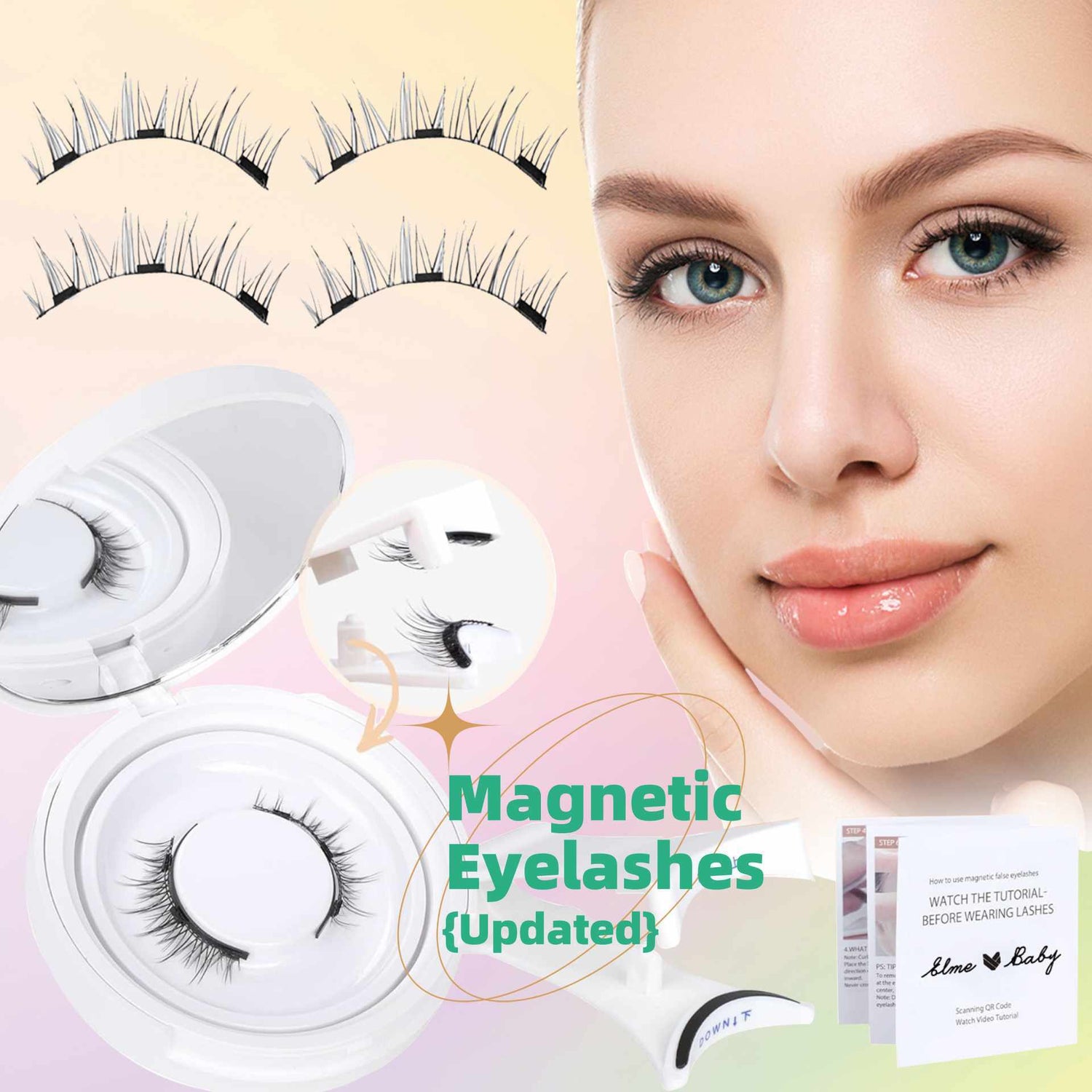 Natural Eyelashes Magnetic Suction False Eyelashes - Swefashionstore
