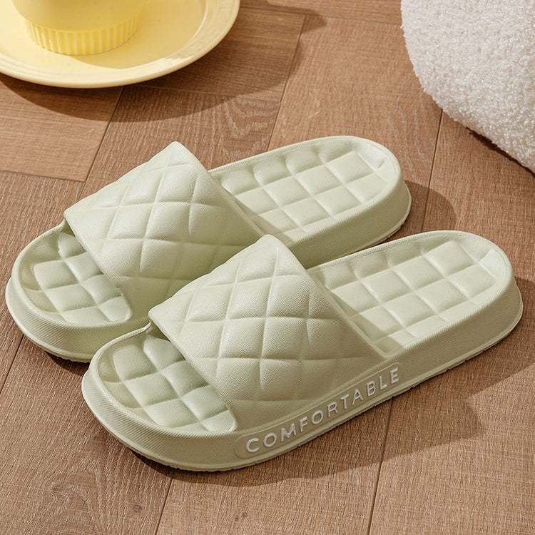 Home Slippers With Plaid Design - Swefashionstore