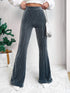 High Waist Lamp Wick Corduroy Bell-bottom Pants Wide Leg Women - Swefashionstore