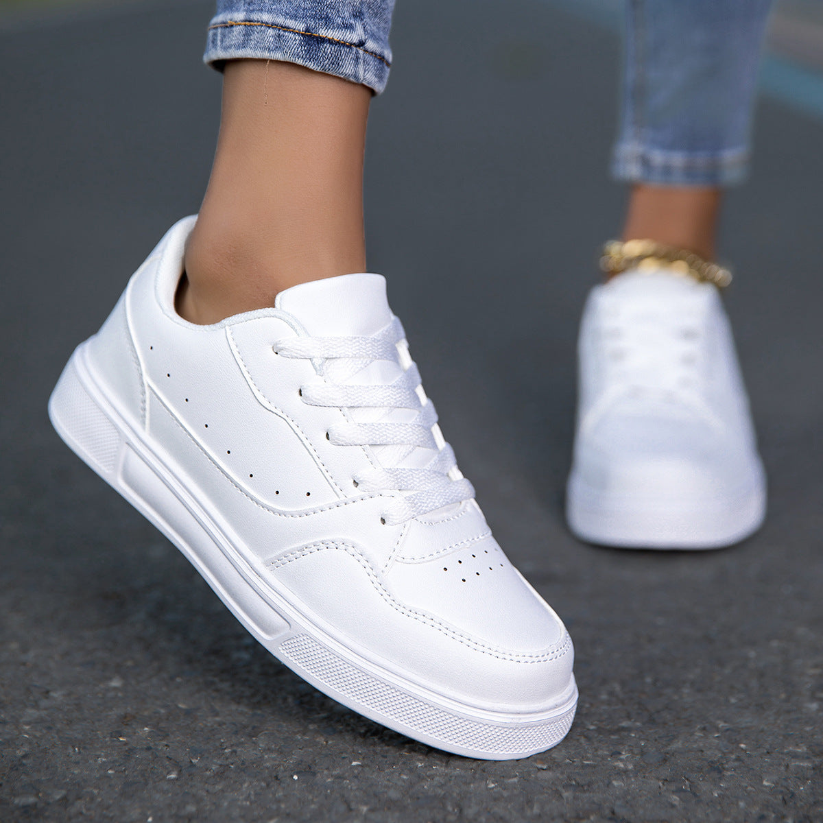 Atmungsaktiv Weiß CASUAL Sneaker Atmungsaktiv