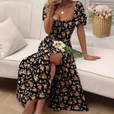 Summer Fashion Lace-up Beach Long Dresses Women&