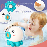 OCTOPUS Fountain Bath Toy Water JET Rotating Shower Bathroom Toy - Swefashionstore