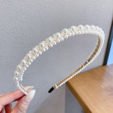 Sen Simple Pearl Thin Headband Hair Accessories Headband - Swefashionstore