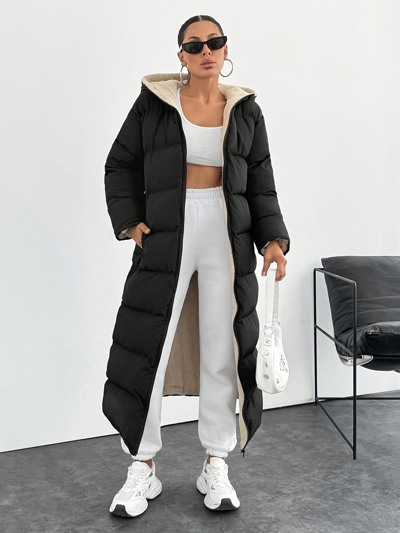 Long Below The Knee Hooded New Leisure Puffer Jacket Coat - Swefashionstore