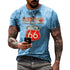 Round Neck Digital Print SLIM Pullover Men&