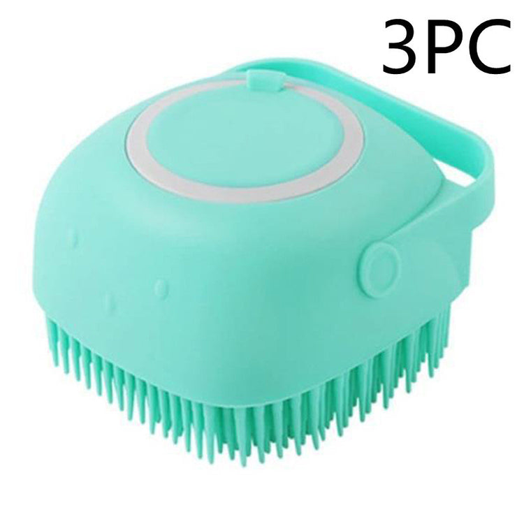 Silicone Dog Bath Massage Gloves Brush Pet Cat Bathroom Cleaning Tool Comb Brush For Dog Can Pour Shampoo Dog Grooming Supplies - Swefashionstore