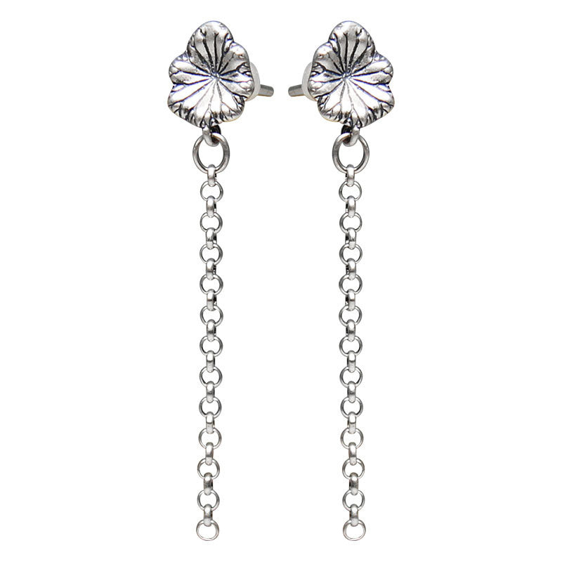 925 Sterling Silver Long Tassel Stud Earrings - Swefashionstore