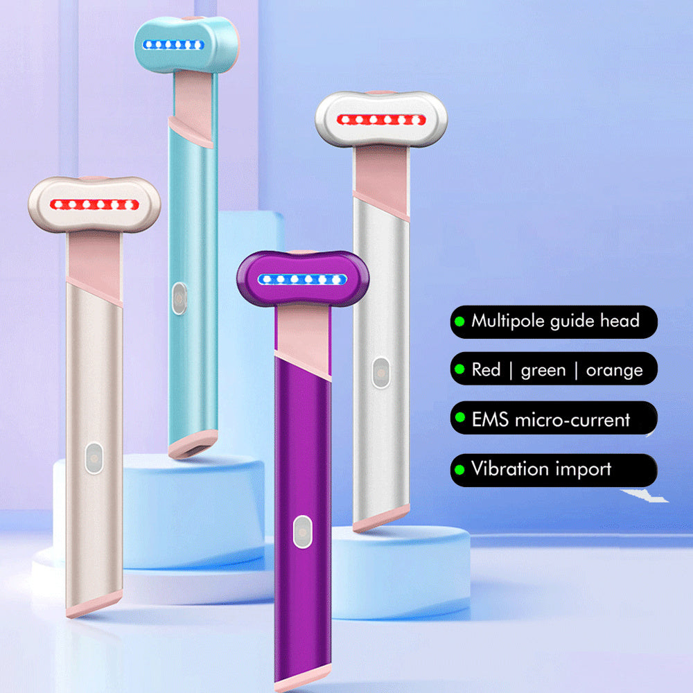 4 Colors Electric Red Blue Light Therapeutic Warmth Face Massage - Swefashionstore