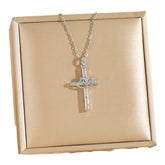 Cross Double Ring Love Heart Necklace - Swefashionstore